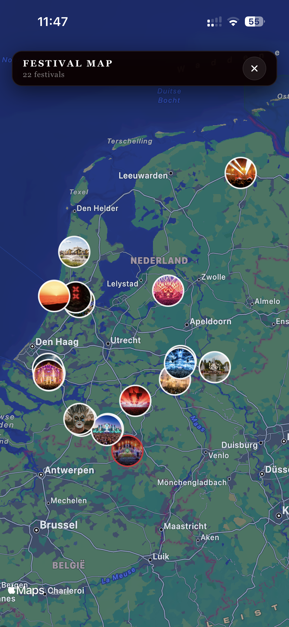 Map of ravers near you